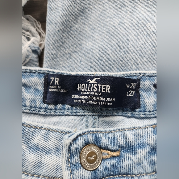 Hollister Ultra High Rise Mom jeans size7R w28 L27 - Picture 2 of 10